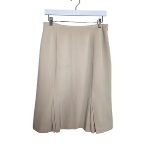 Kasper Womens Tan Midi Skirt Business Career Skirt Size 8